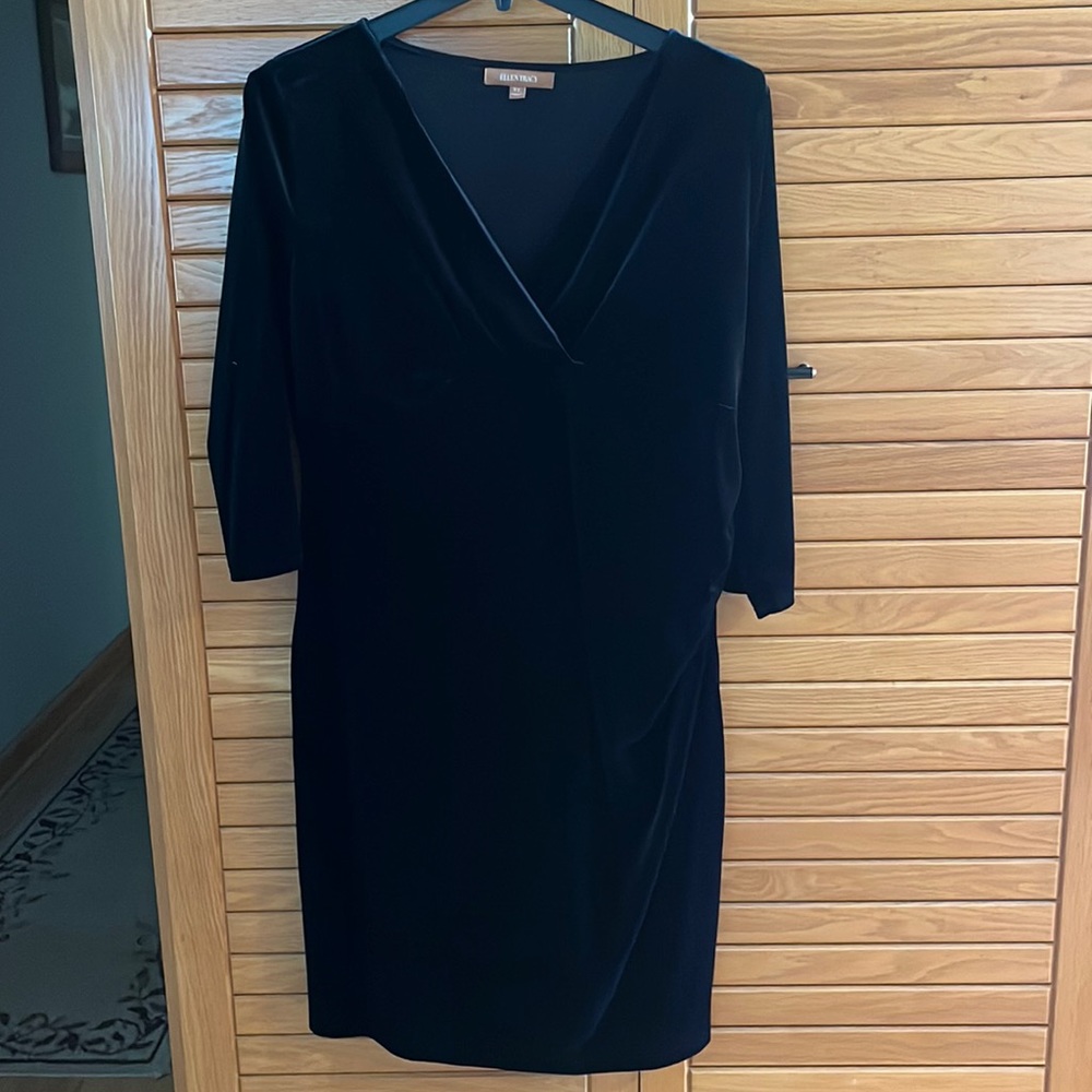 Ellen Tracy (XL) Black Velvet Dress